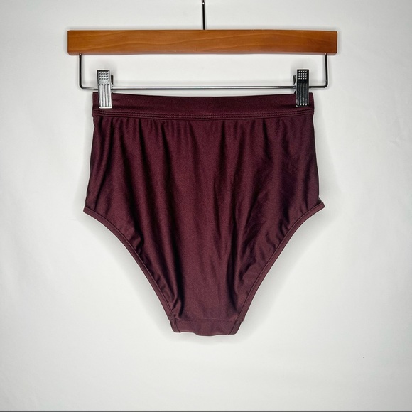 ZIMMERMANN JUNIPER BUTTON EMBELLISHED BIKINI BOTTOM HIGH WAIST SIZE 0 MULBERRY - Picture 5 of 10